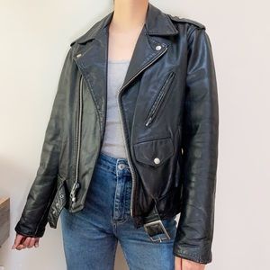 VIntage Fidelity Leathers Black Leather Jacket